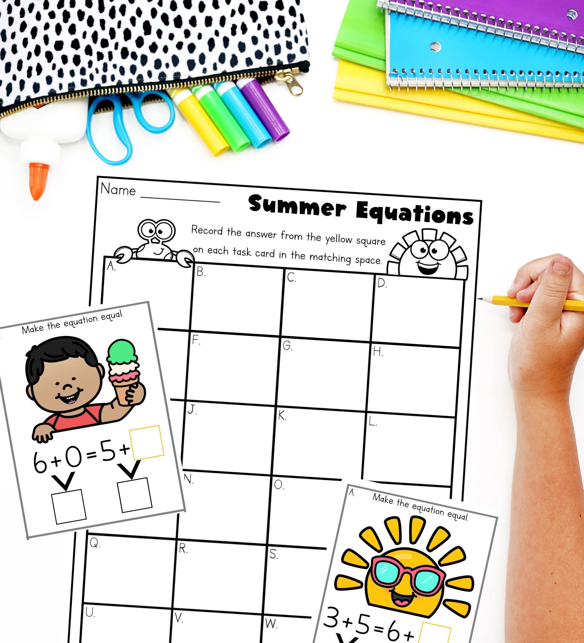 Use recording forms to increase accountability during math centers.