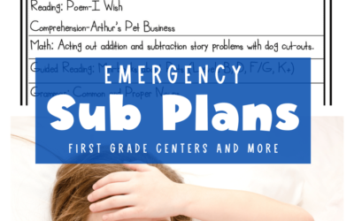 Emergency Sub Plans 1st Grade