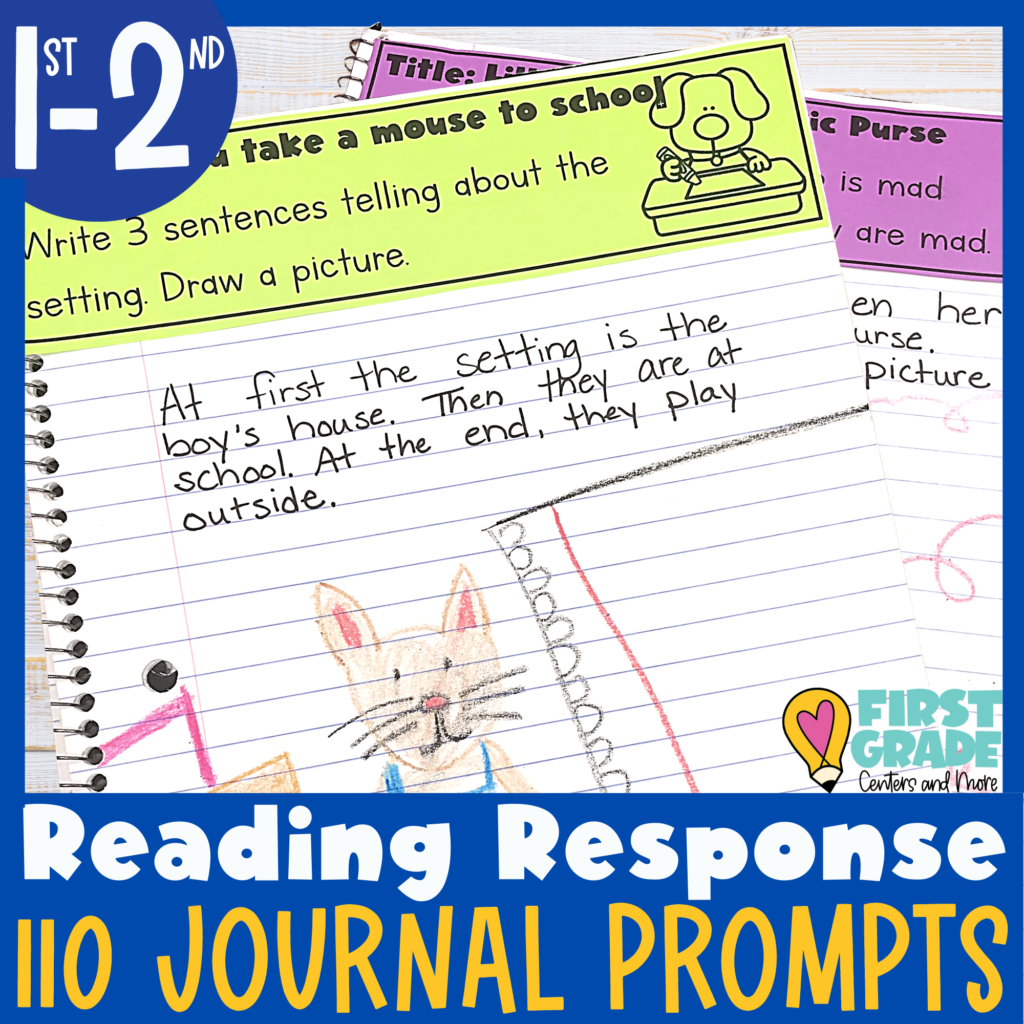 Reading response journal prompts are available in my TPT store.