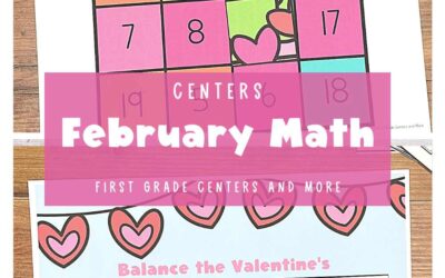 February Math Centers for First Grade