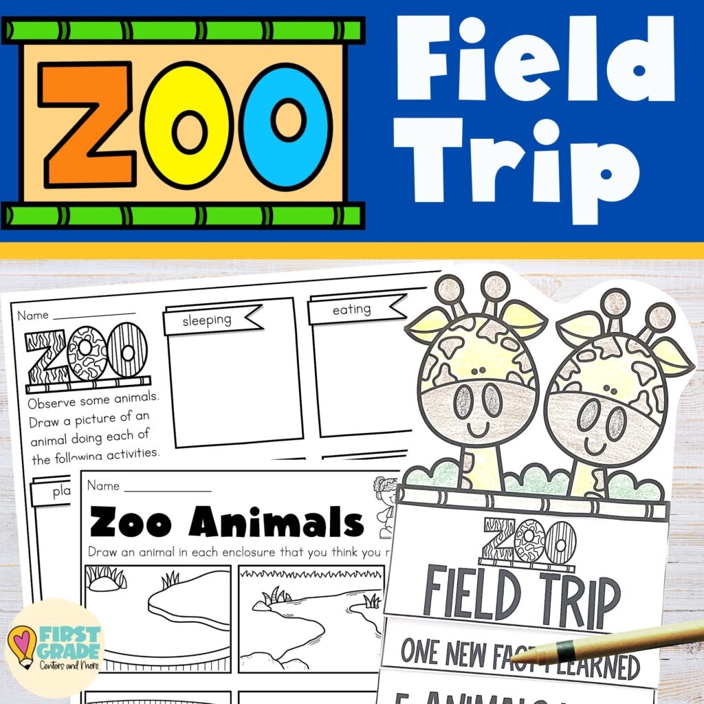 This zoo field trip activity packet is available for purchase. Click to learn more.